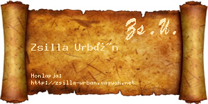 Zsilla Urbán névjegykártya
